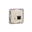 ÚJ SEDNA RJ11/RJ45 Cat6 UTP kombinált aljzat, bézs