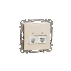 ÚJ SEDNA 2xRJ11 aljzat, bézs