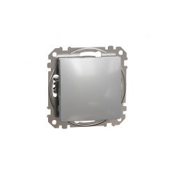   ÚJ SEDNA Egypólusú kapcsoló, rugós bekötés, 10AX, (101), alumínium