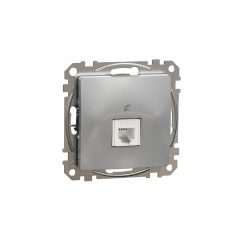 ÚJ SEDNA 1xRJ11 aljzat, alumínium