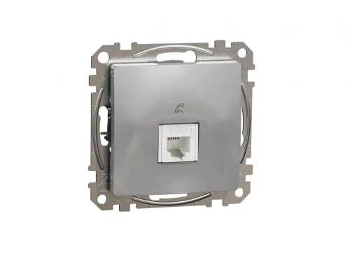 ÚJ SEDNA 1xRJ11 aljzat, alumínium