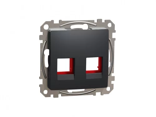 ÚJ SEDNA 2xRJ45 adapter, KRONE, ICS, AMP-Tyco betétekhez, antracit