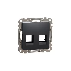   ÚJ SEDNA 2xRJ45 adapter, AMP, AMP-Tyco, MOLEX betétekhez, antracit