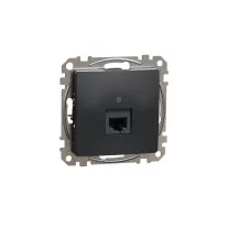 ÚJ SEDNA 1xRJ45 Cat5e UTP aljzat, antracit