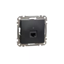 ÚJ SEDNA 1xRJ45 Cat5e UTP aljzat, antracit