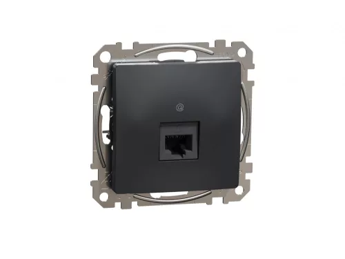 ÚJ SEDNA 1xRJ45 Cat5e UTP aljzat, antracit