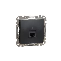 ÚJ SEDNA 1xRJ45 Cat6A UTP aljzat, antracit