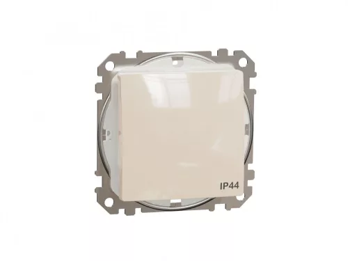 ÚJ SEDNA Váltókapcsoló, rugós bekötés, 10AX, IP44, bézs