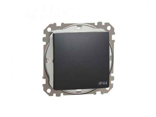 ÚJ SEDNA Váltókapcsoló, rugós bekötés, 10AX, IP44, antracit