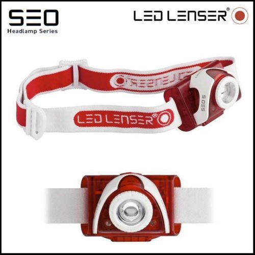 Fejlámpa Led Lenser SEO5 piros