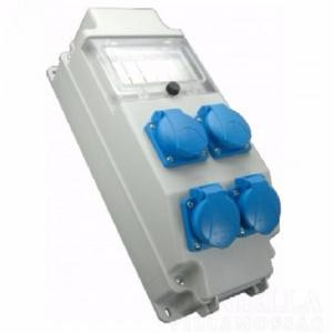 Szerelt ipari doboz 4x 2p+f házt.dugalj vezetékelve ROS 5/X-16 A/S