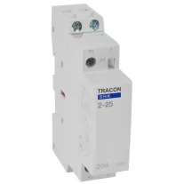   Installációs kontaktor 230V AC, 50Hz, 1 Mod, 2×NO AC1/AC7a, 25A