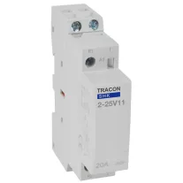   Installációs kontaktor 230V AC, 50Hz, 1 Mod, 1×NO+1×NC, AC1/AC7a 25A