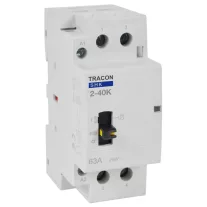   Installációs kontaktor 230V AC, 50Hz, 2 Mod, 2×NO, AC1/AC7a, 40A