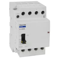   Installációs kontaktor 230V AC, 50Hz, 3 Mod, 4×NO, AC1/AC7a, 40A