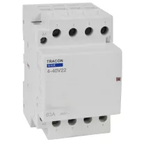  Installációs kontaktor 230V AC, 50Hz, 3 Mod, 2×NO+2×NC, AC1/AC7a, 40A