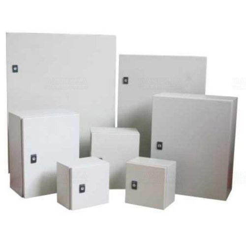 Fémszekrény Skybox 500x400x200 szerelőlappal RAL7035 (szürke)