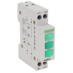   Sorolható ledes jelzőlámpa, zöld, zöld, zöld 3×230V AC