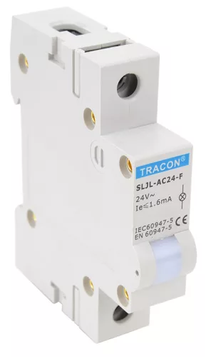 Jelző lámpa sínre szerelhető 24V Fehér