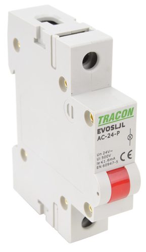 Jelző lámpa sínre szerelhető 24V Piros