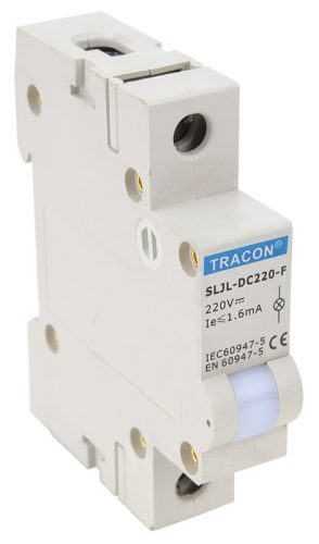 Sorolható ledes jelzőlámpa, fehér 220V DC