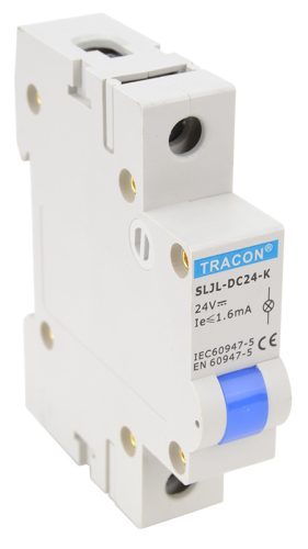 Sorolható ledes jelzőlámpa, kék 24V DC