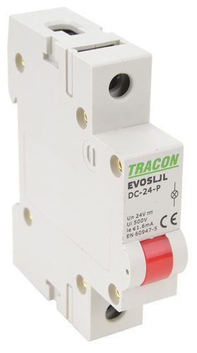 Sorolható ledes jelzőlámpa, vörös 24V DC