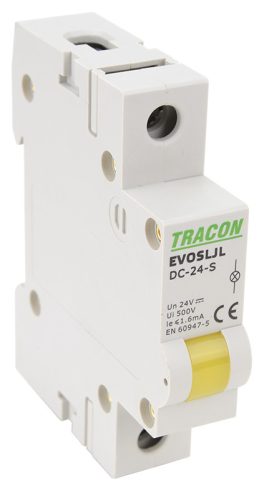 Sorolható ledes jelzőlámpa, sárga 24V DC