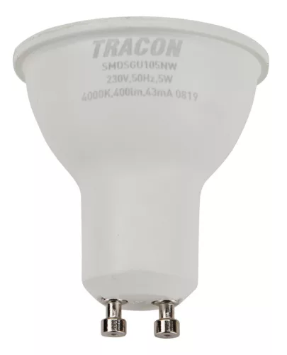 Műanyag házas SMD LED spot fényforrás SAMSUNG chippel GU10, 5W, 4000K