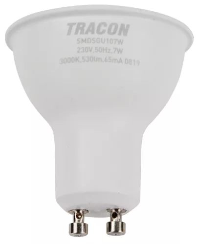 Műanyag házas SMD LED spot fényforrás SAMSUNG chippel GU10, 7W, 3000K