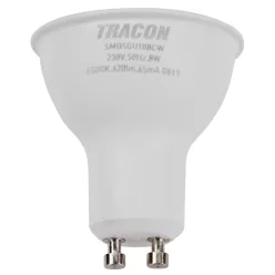   Műanyag házas SMD LED spot fényforrás SAMSUNG chippel GU10, 8W, 6500K