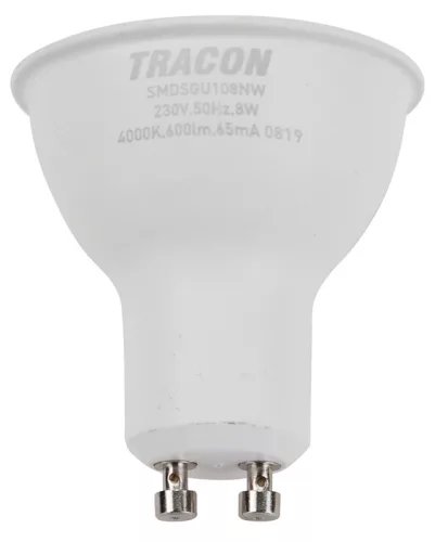 Műanyag házas SMD LED spot fényforrás SAMSUNG chippel GU10, 8W, 4000K