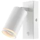 Oldalfali állítható spot lámpatest, fehér, kapcsolóval 100-240VAC, 50Hz, 1xGU10, max.35W