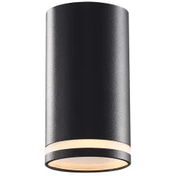   Mennyezeti spot lámpatest, hengeres, fekete 100-240VAC, 50Hz, 1xGU10, max.35W