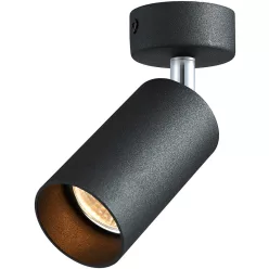   Mennyezeti állítható spot lámpatest, fekete 100-240VAC, 50Hz, 1xGU10, max.35W