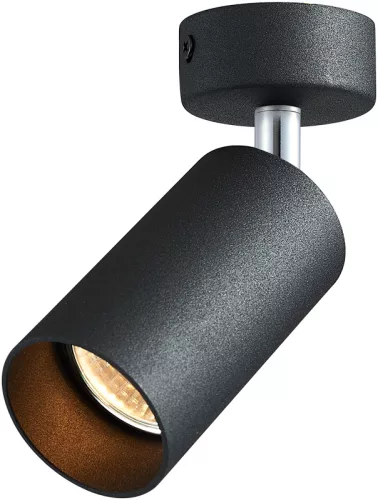 Mennyezeti állítható spot lámpatest, fekete 100-240VAC, 50Hz, 1xGU10, max.35W