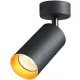 Mennyezeti állítható spot lámpatest, fekete, arany reflektor 100-240VAC, 50Hz, 1xGU10, max.35W
