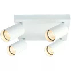  Mennyezeti állítható spot lámpatest, fehér 100-240VAC, 50Hz, 4xGU10, max.4x35W