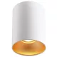 Mennyezeti spot lámpatest, hengeres, fehér, arany reflektor 100-240VAC, 50Hz, 1xGU10, max.35W