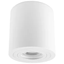   Mennyezeti védett spot lámpatest, hengeres, fehér 100-240VAC, 50Hz, 1xGU10, max.35W, IP44