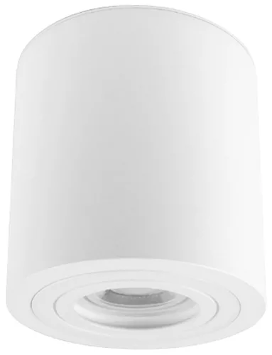Mennyezeti védett spot lámpatest, hengeres, fehér 100-240VAC, 50Hz, 1xGU10, max.35W, IP44