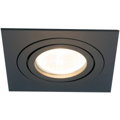   Süllyesztett spot lámpatest, négyzetes, dönthető, fekete 93x93x24mm