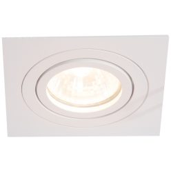   Süllyesztett spot lámpatest, négyzetes, dönthető, fehér 93x93x24mm