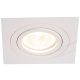 Süllyesztett spot lámpatest, négyzetes, dönthető, fehér 93x93x24mm