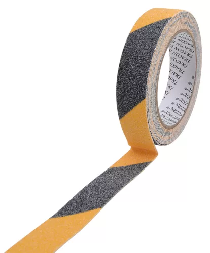 Csúszást csökkentő jelölőszalag, sárga-fekete 5m × 25mm