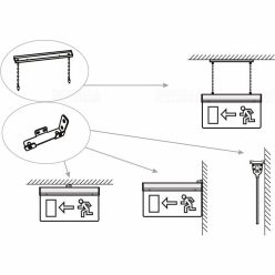   Vészvilágító függesztő szett STI1178, STI1179 vészvilágítóhoz