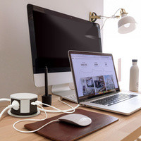 Hálózati elosztó rejtett, asztalba süllyeszthető, kerek hengeres 3db aljzat 2db USB