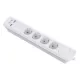 Hálózati elosztó kapcsolós 4db aljzat + 2db USB, 3m