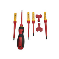 Csavarhúzó készlet 8db-os szigetelt, cserélhető betéttel, lapos és PZ fejekkel