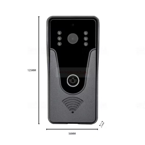 Kaputelefon szett video 2 vezetékes Wi-fi esővédővel 7 coll